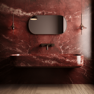 Cherry Gold Marble wash basin, Indian Marble wash basin